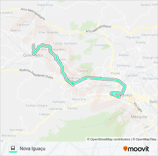 607I Bus Line Map