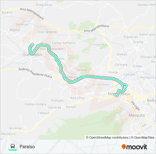 607I Bus Line Map