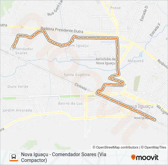 107 Bus Line Map