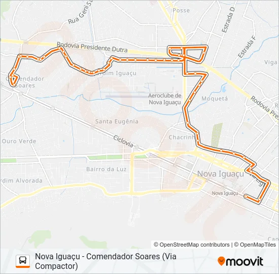107 Bus Line Map