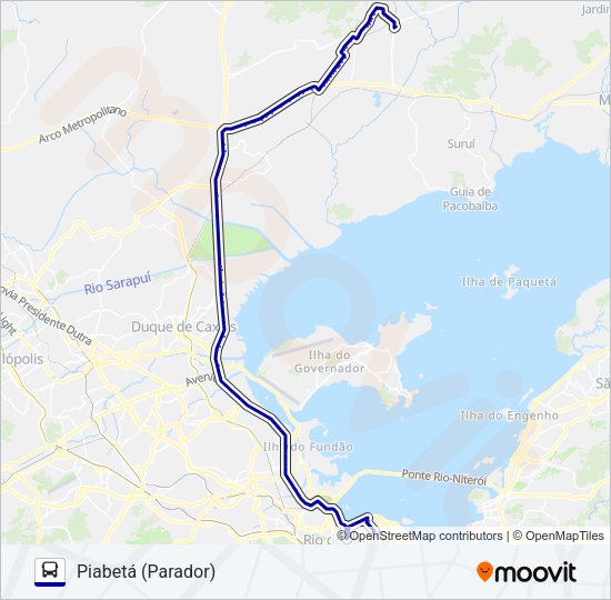 Mapa da linha 468C de ônibus