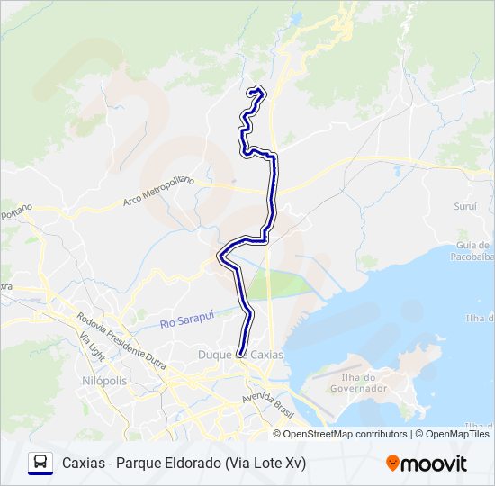 Mapa de 558I de autobús