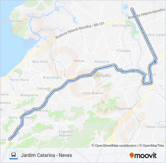 Mapa de 13 de autobús