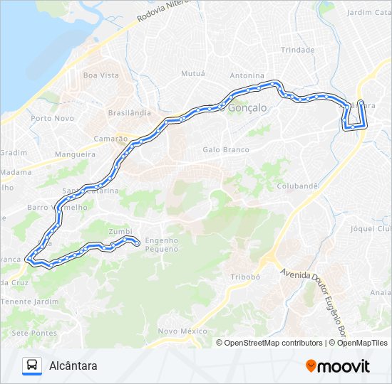 Mapa de 48 de autobús