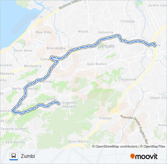 Mapa de 48 de autobús