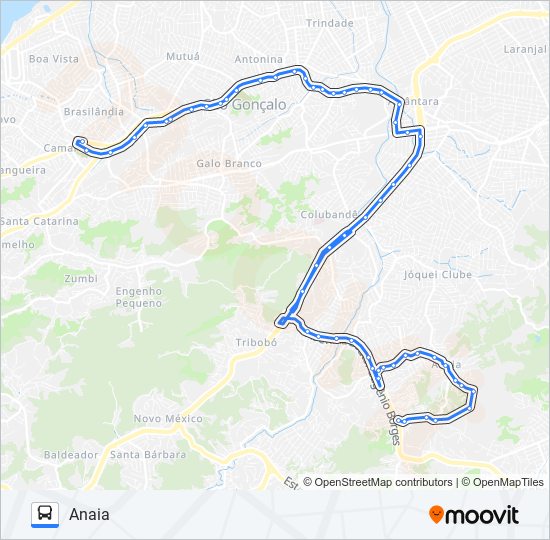 Mapa de 50 de autobús