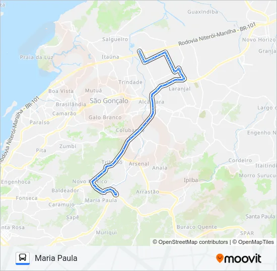 17B Bus Line Map