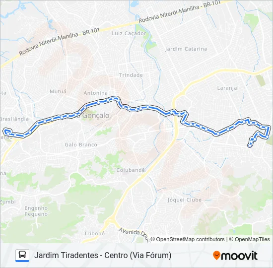 25A Bus Line Map