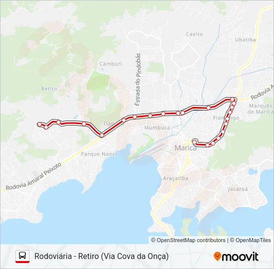 E15 Bus Line Map