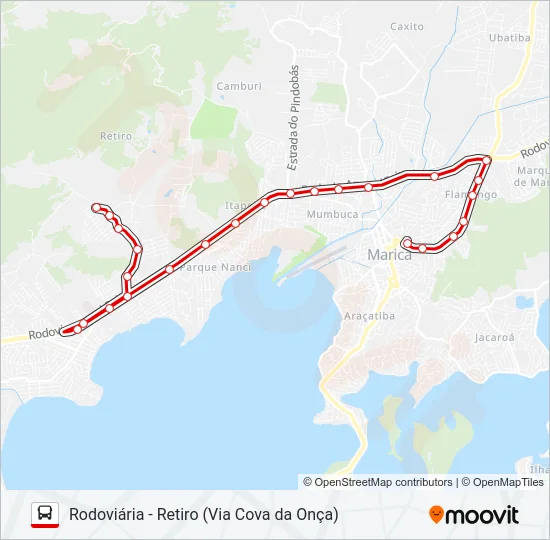 E15 Bus Line Map