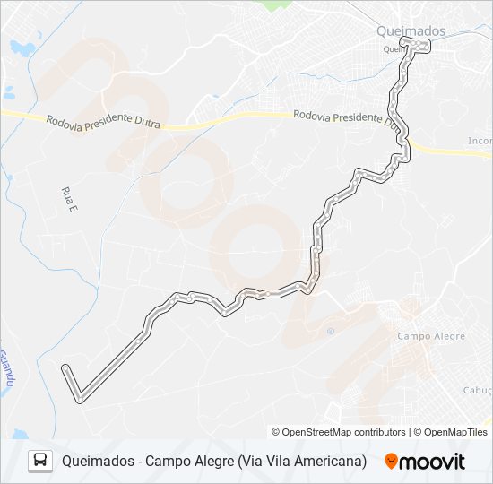 Mapa de 515 de autobús