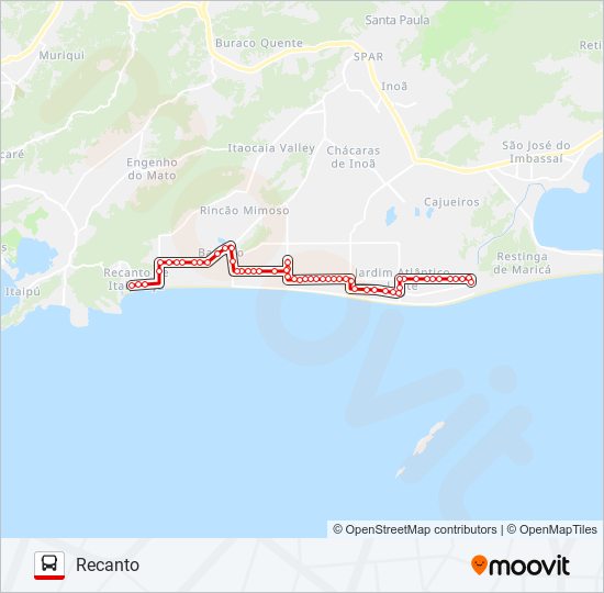 Mapa de E32A de autobús