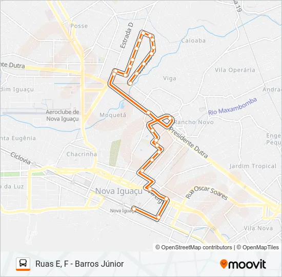 105 Bus Line Map