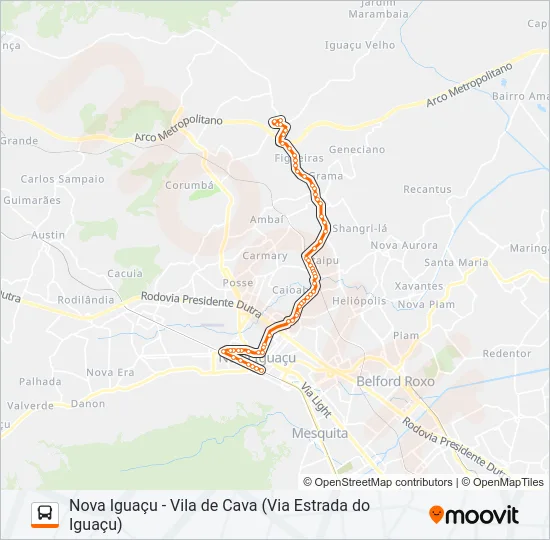 625 Bus Line Map