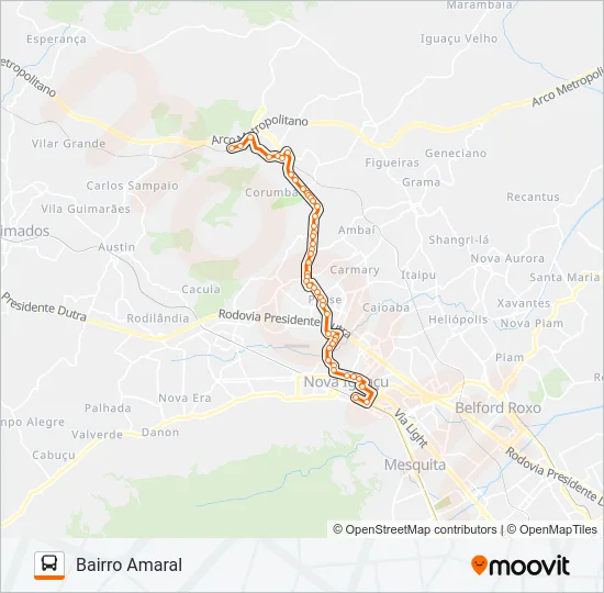 133 Bus Line Map