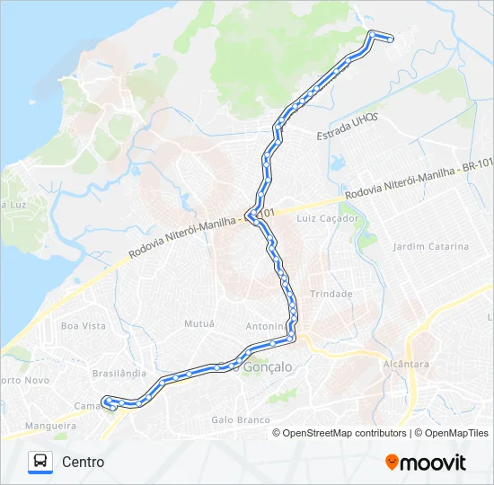 55B Bus Line Map