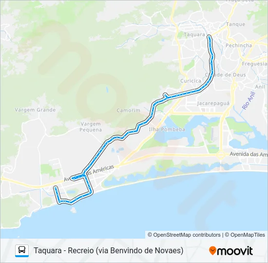 954 Bus Line Map