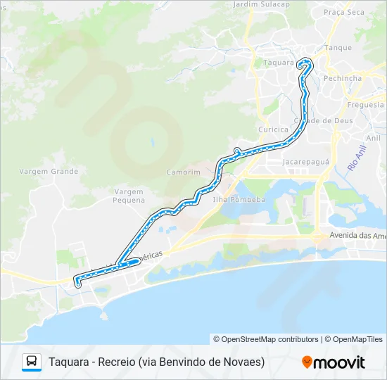 954 Bus Line Map