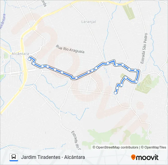 25 Bus Line Map