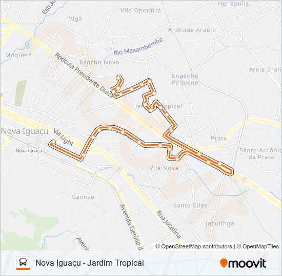 Mapa da linha 226 de ônibus