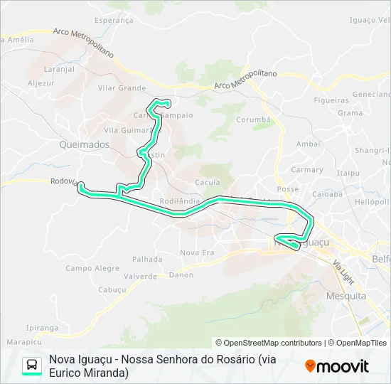 608I Bus Line Map