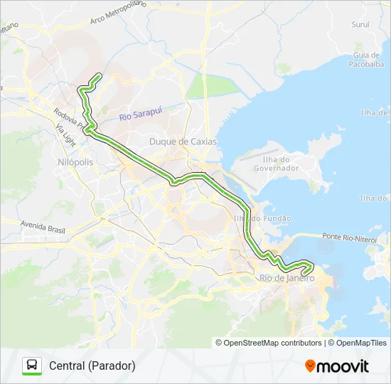 520B Bus Line Map