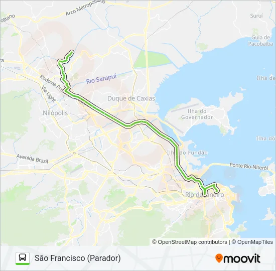 520B Bus Line Map