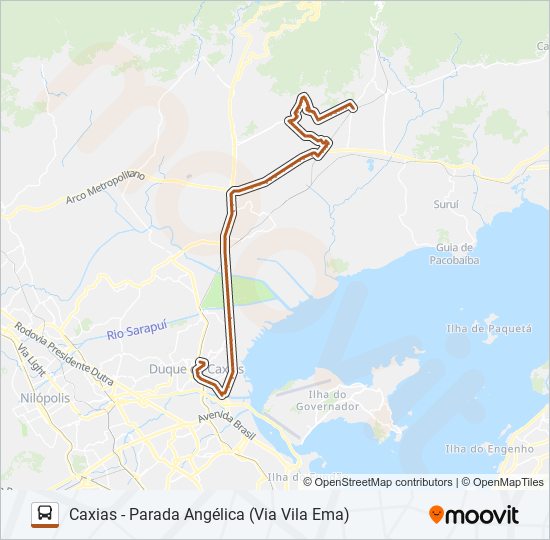 Mapa de 018 de autobús