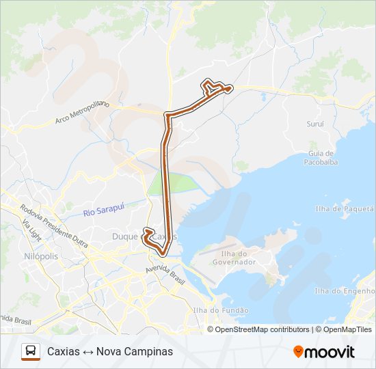 Mapa da linha 023 de ônibus