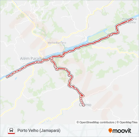 CARMO - PORTO VELHO Bus Line Map