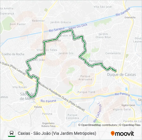 110I Bus Line Map