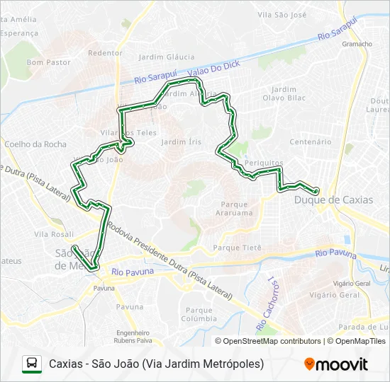 110I Bus Line Map