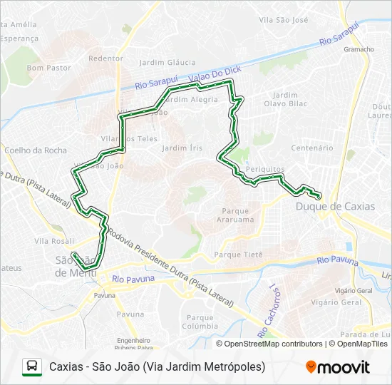 110I Bus Line Map