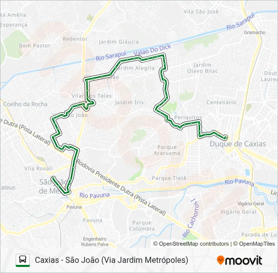 110I Bus Line Map