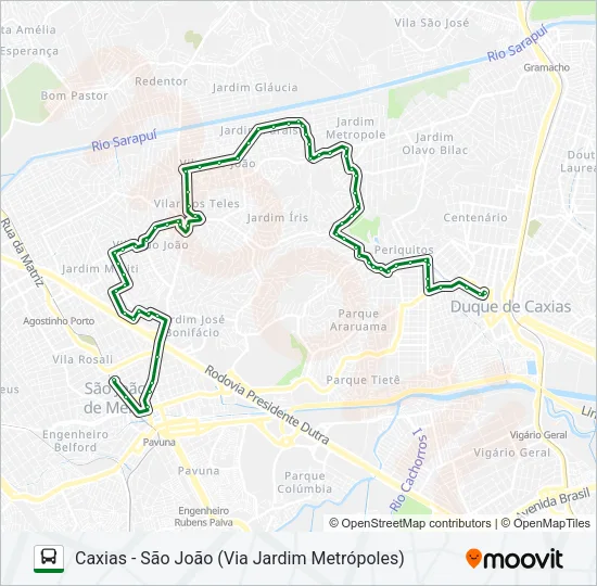 110I Bus Line Map