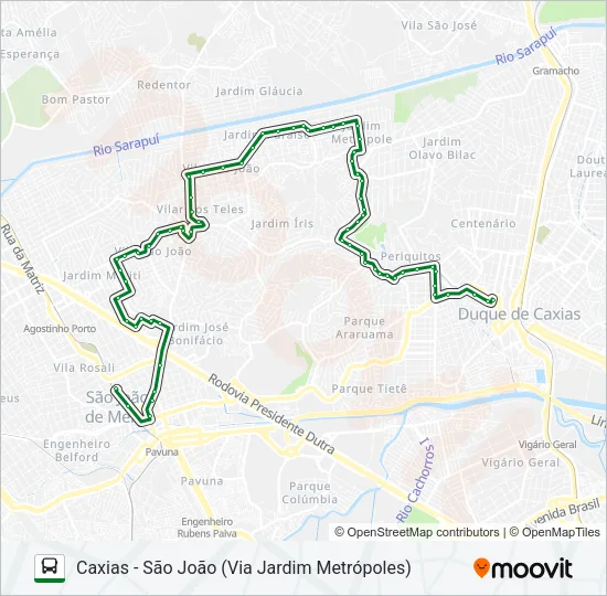 110I Bus Line Map