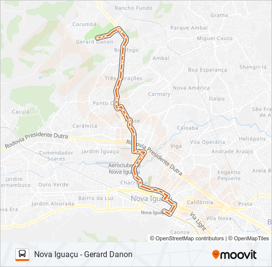 Mapa de 120 de autobús