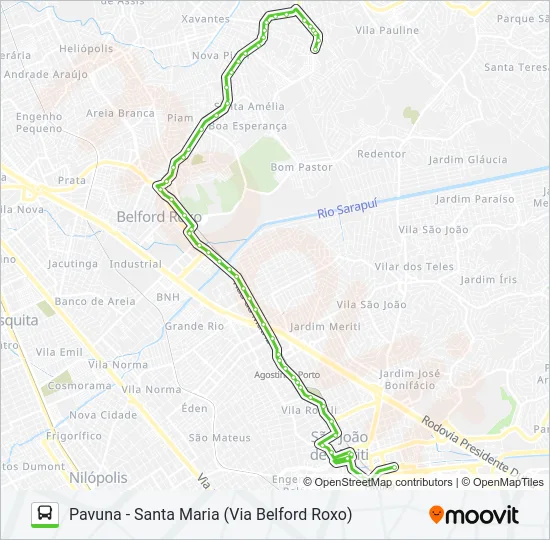 553I Bus Line Map