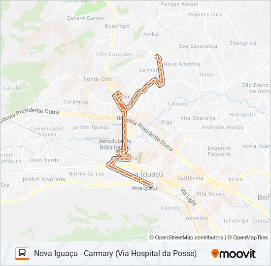 Mapa de 106 de autobús