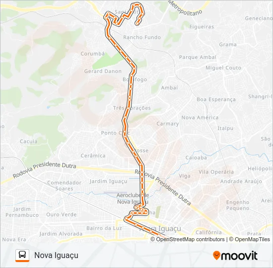 124 Bus Line Map