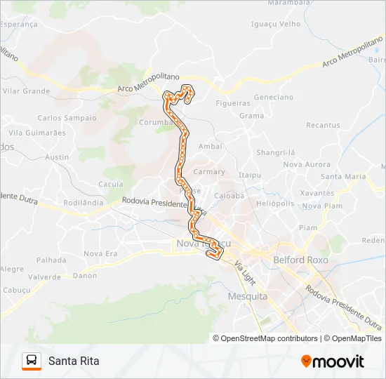 124 Bus Line Map