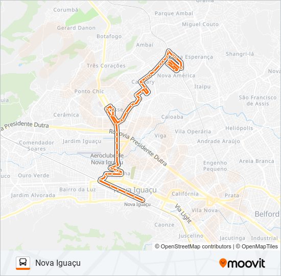 Mapa de 127 de autobús