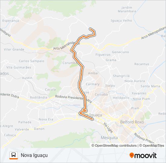 Mapa de 129 de autobús