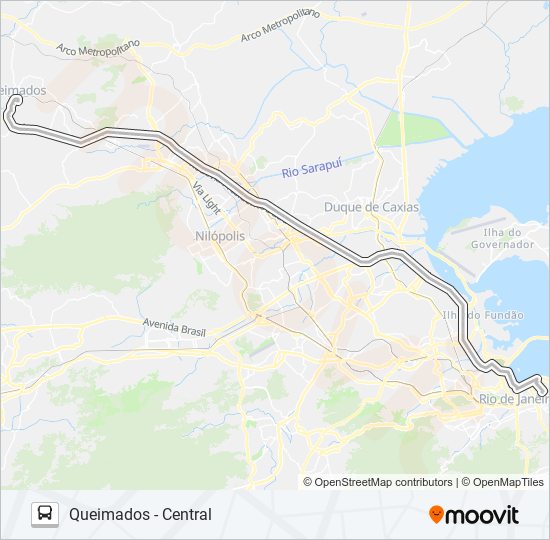 Mapa de 440 de autobús