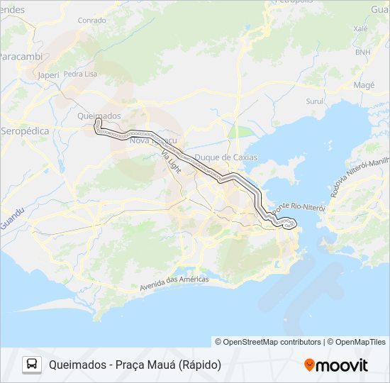 Mapa da linha 1440 (EXECUTIVO) de ônibus