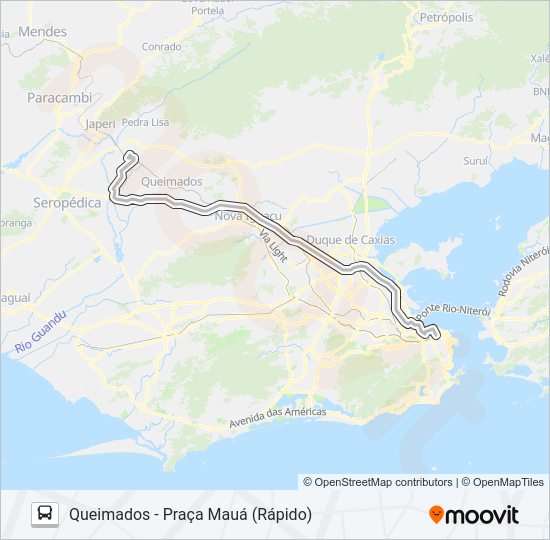 Mapa da linha 1440 (EXECUTIVO) de ônibus