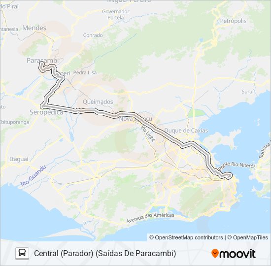 Mapa da linha 1907 (EXECUTIVO) de ônibus