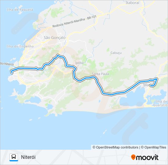 Mapa da linha 2144R (EXECUTIVO) de ônibus