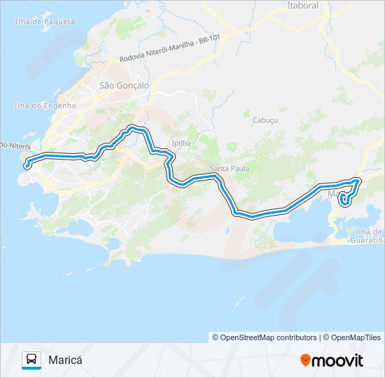 Mapa da linha 2144R (EXECUTIVO) de ônibus