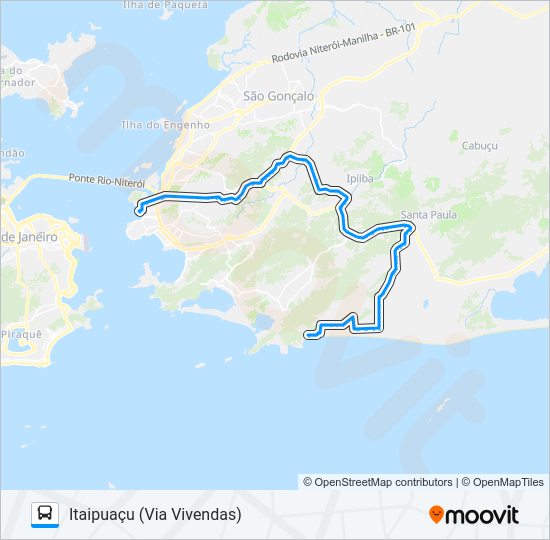 Mapa da linha 4144R (EXECUTIVO) de ônibus